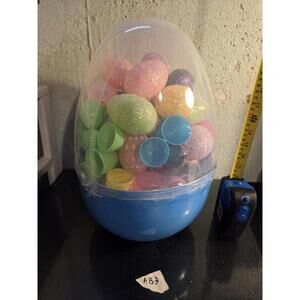 Easter Egg with Eggs | Creatology - Rare Clear Blue - Glitter Eggs - 10"